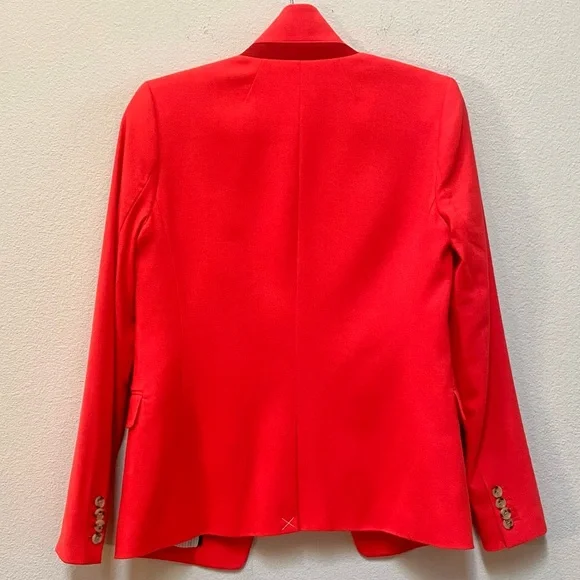 EUC J CREW RED REGENT BLAZER SIZE 2 - Picture 10 of 16